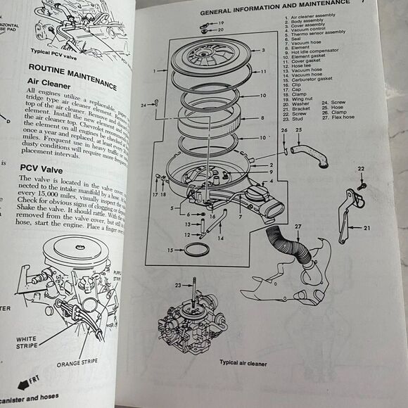 Chilton's Chevy S-10 GMC S-15 Pick-Ups 1982-85 Repair & Tune-Up Manual Guide - Picture 9 of 10